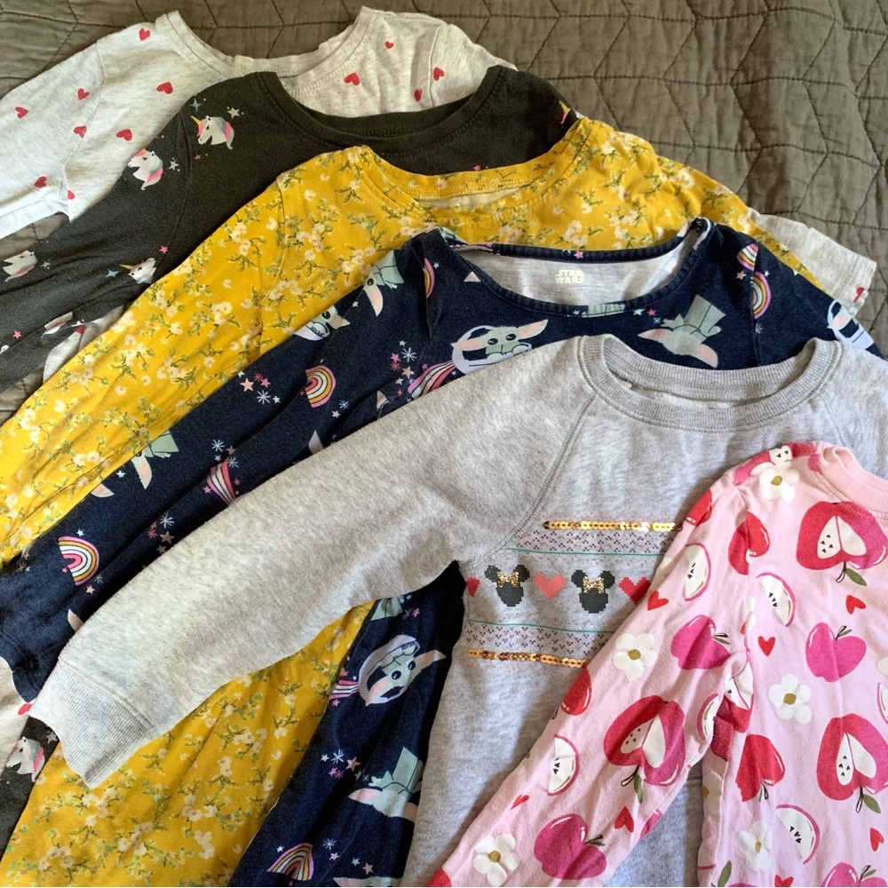 Girls 5t bundle long sleeve dresses and shirt